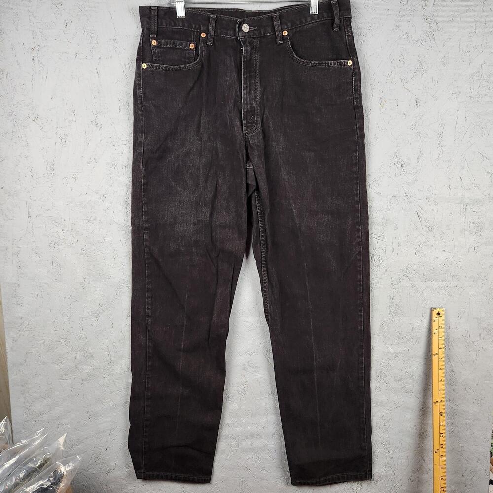 Vintage Levis 550 Jeans Mens 36x34 Black Relaxed Fit Tapered Leg Western Rodeo